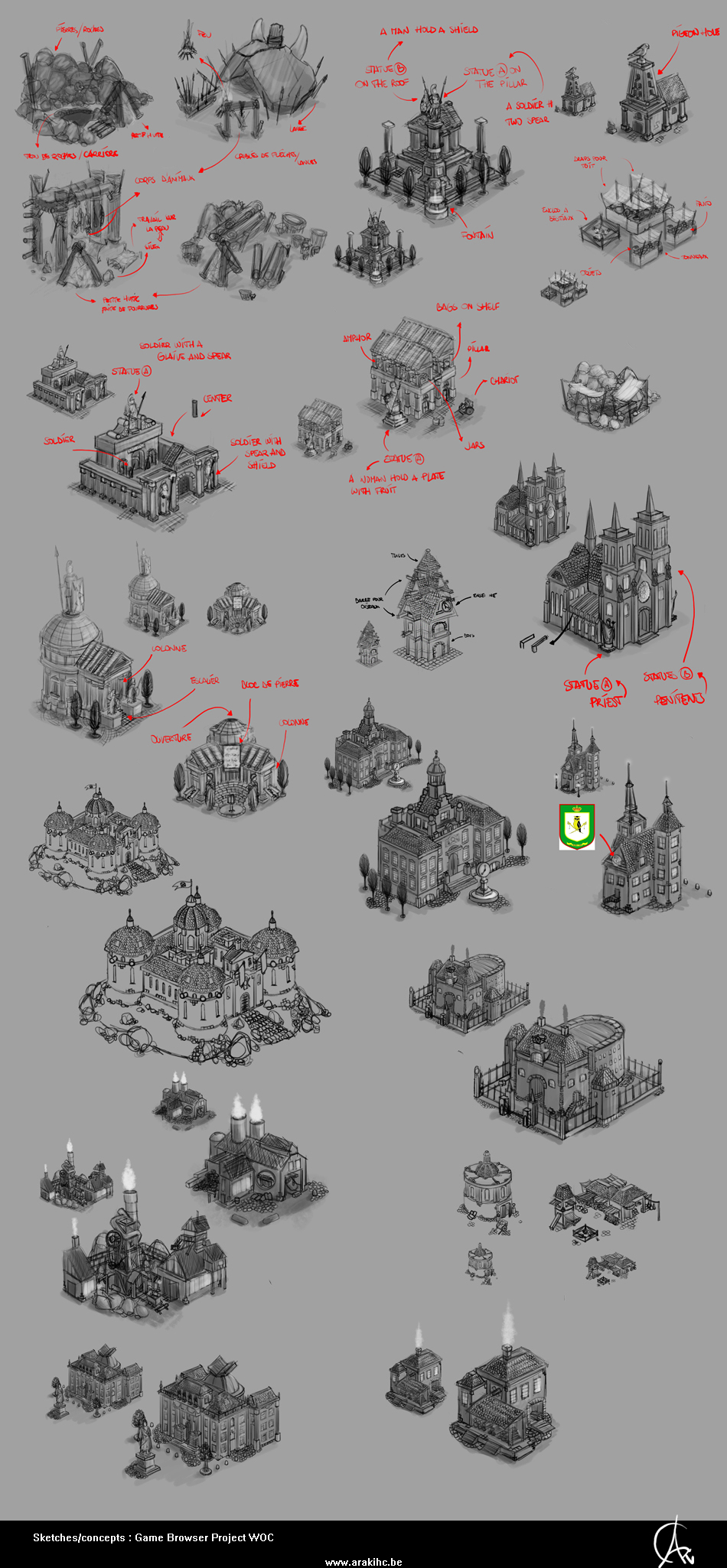 Sketches-Concept for a browser game project unfinished